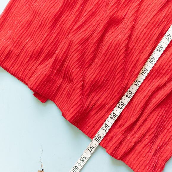 Alex Evenings Vintage Red Metallic Ribbed VNeck Formal Maxi Dress Size 16 - Picture 8 of 9